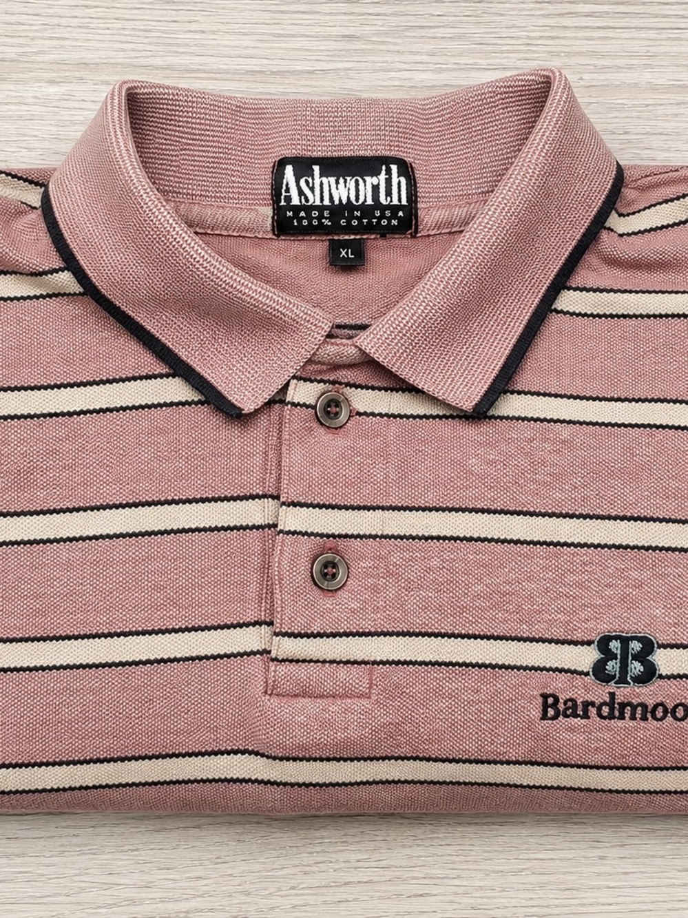 Vintage Ashworth Bardmoor Golf Polo Shirt XL Made USA 100% Cotton